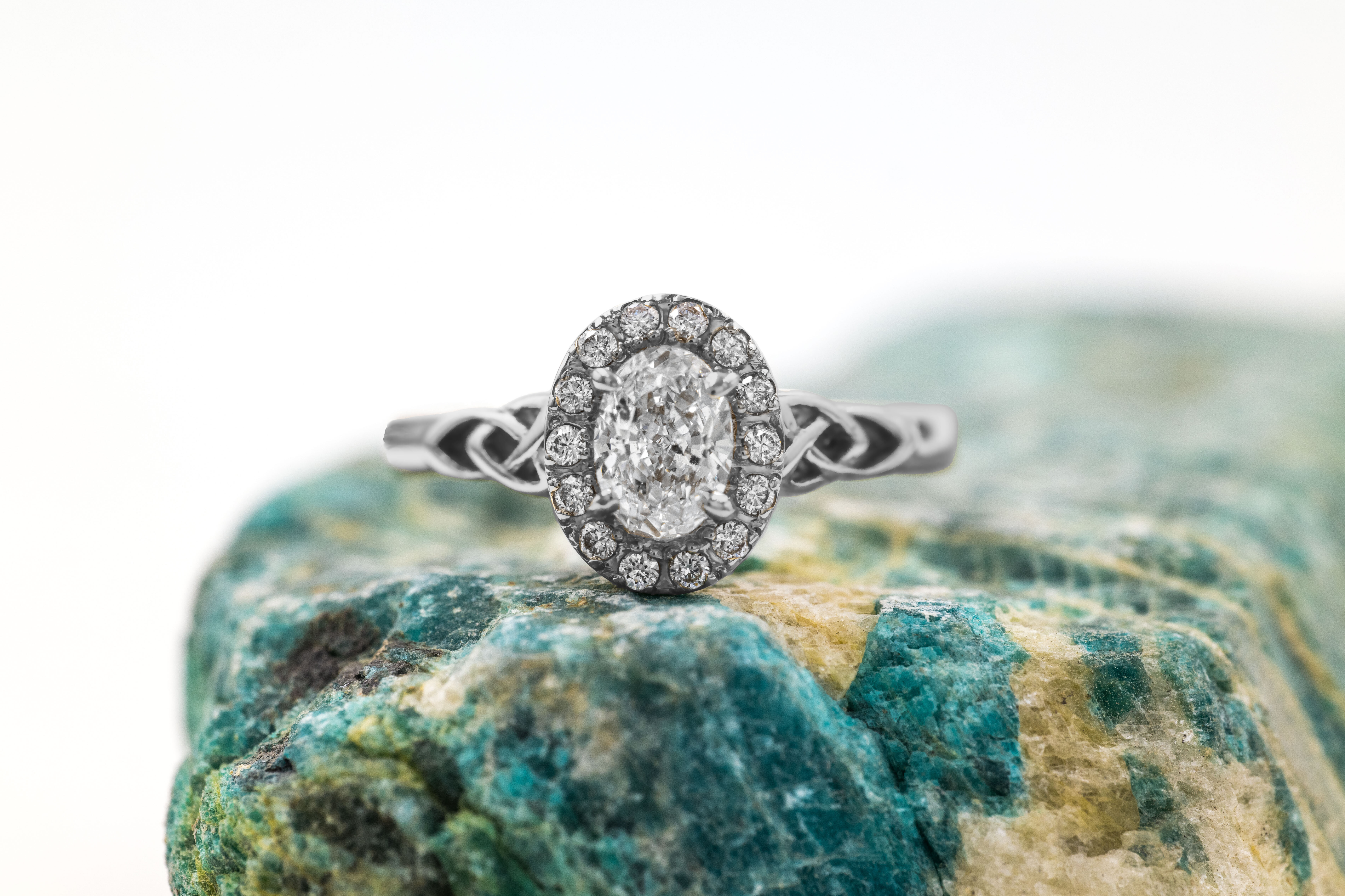 Authentic Platinum 950 Trinity Knot & Celtic Knot Engagement Ring For Women