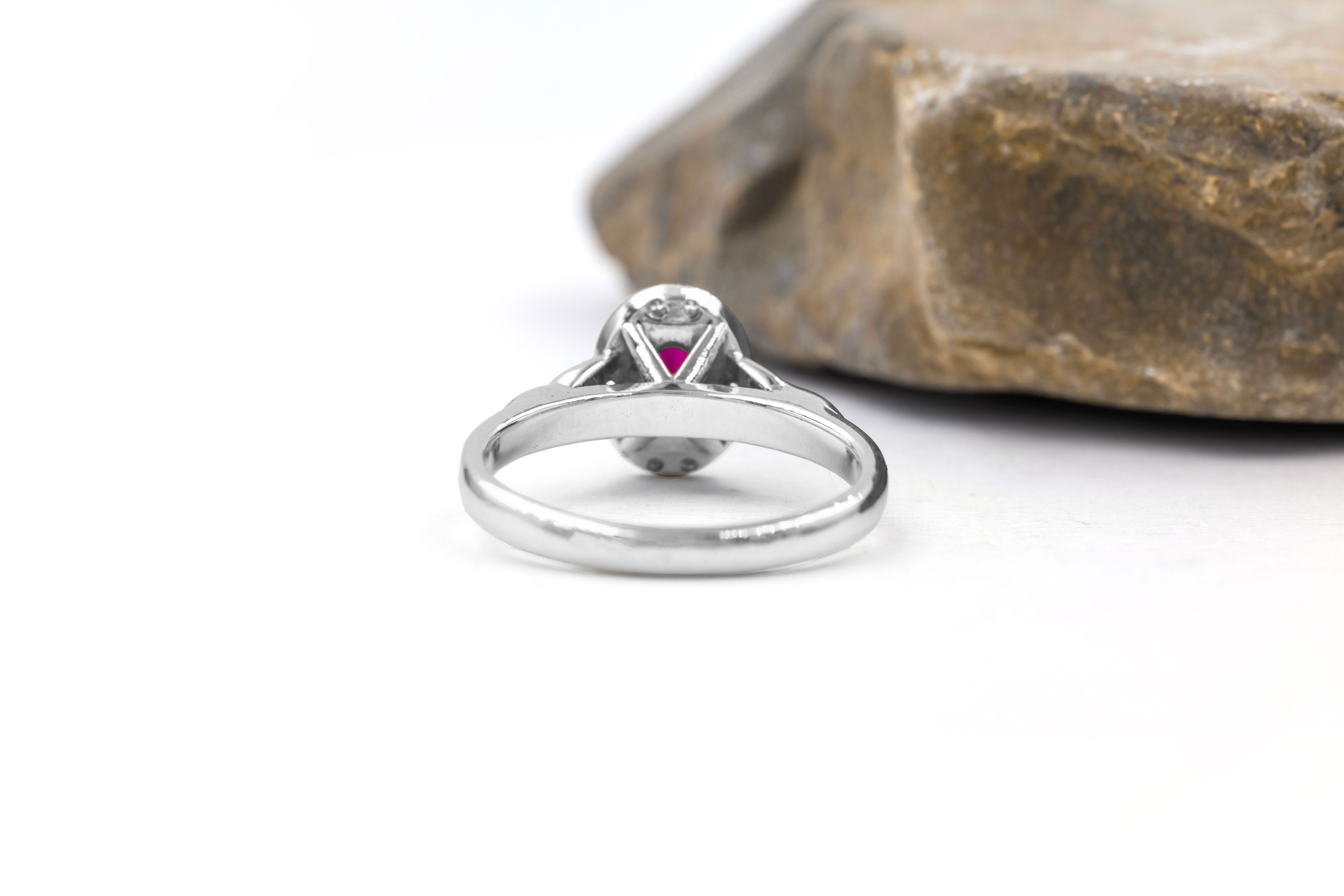 Attractive White Gold Trinity Knot & Celtic Knot Ring For Women. Picture Of The Back.