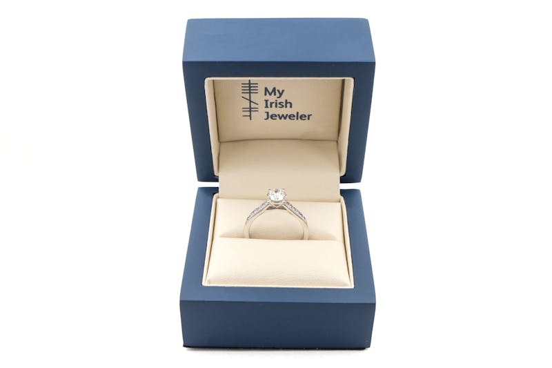 Romantic White Gold Mo Anam Cara Engagement Ring For Women