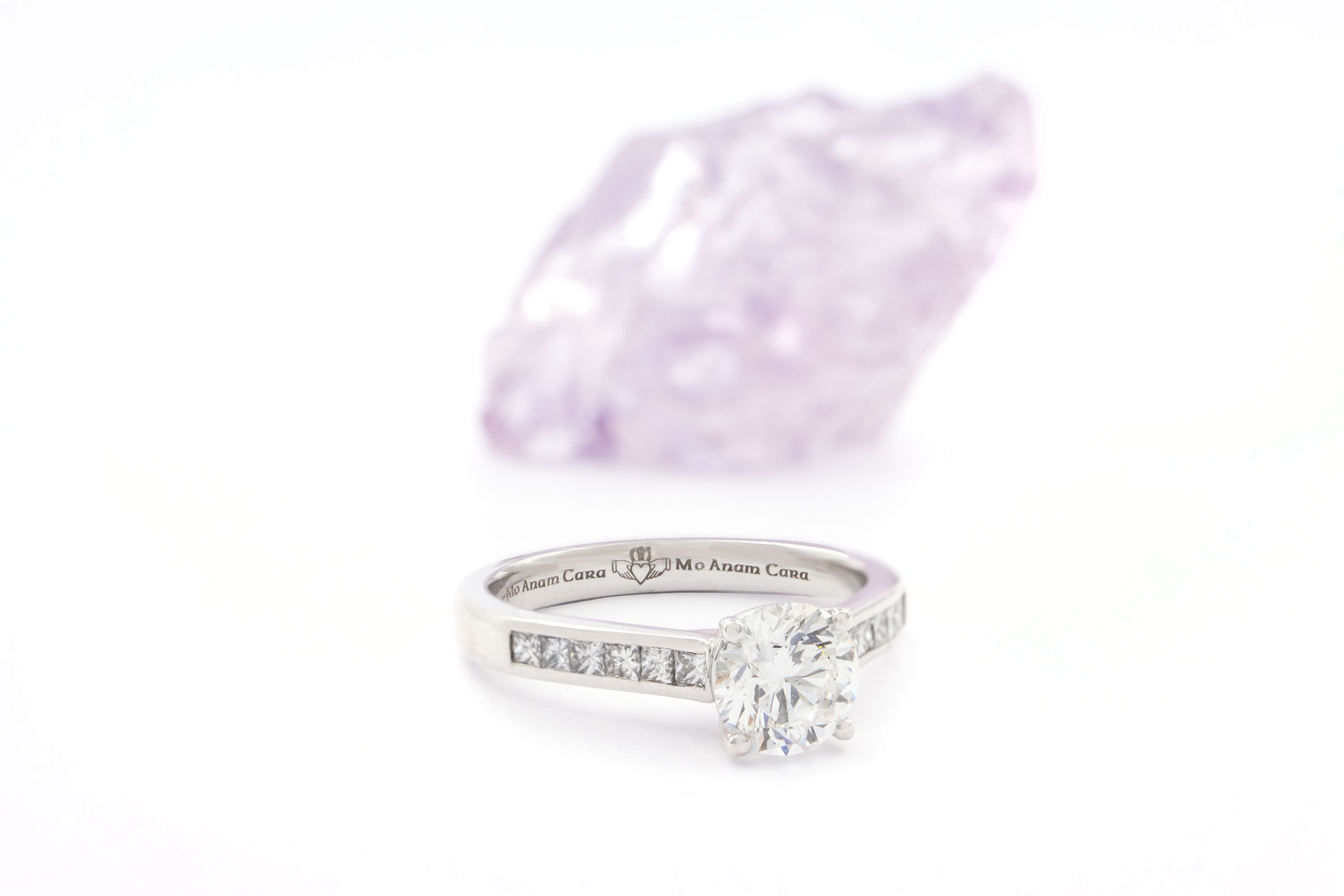 Luxurious White Gold Mo Anam Cara Engagement Ring For Women