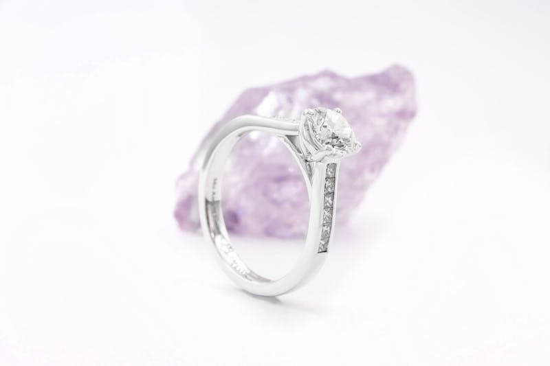 Genuine 18K White Gold Mo Anam Cara Engagement Ring For Women