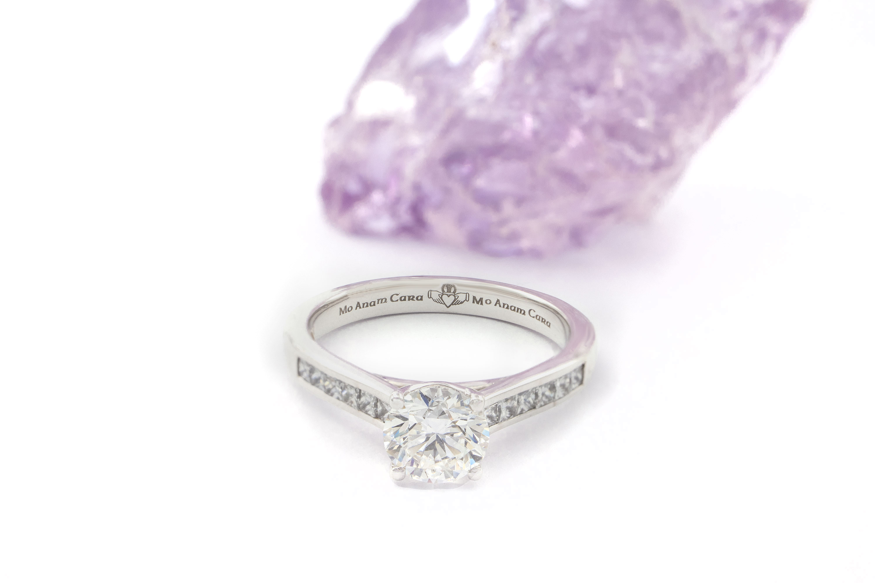 Womens White Gold Mo Anam Cara Ring