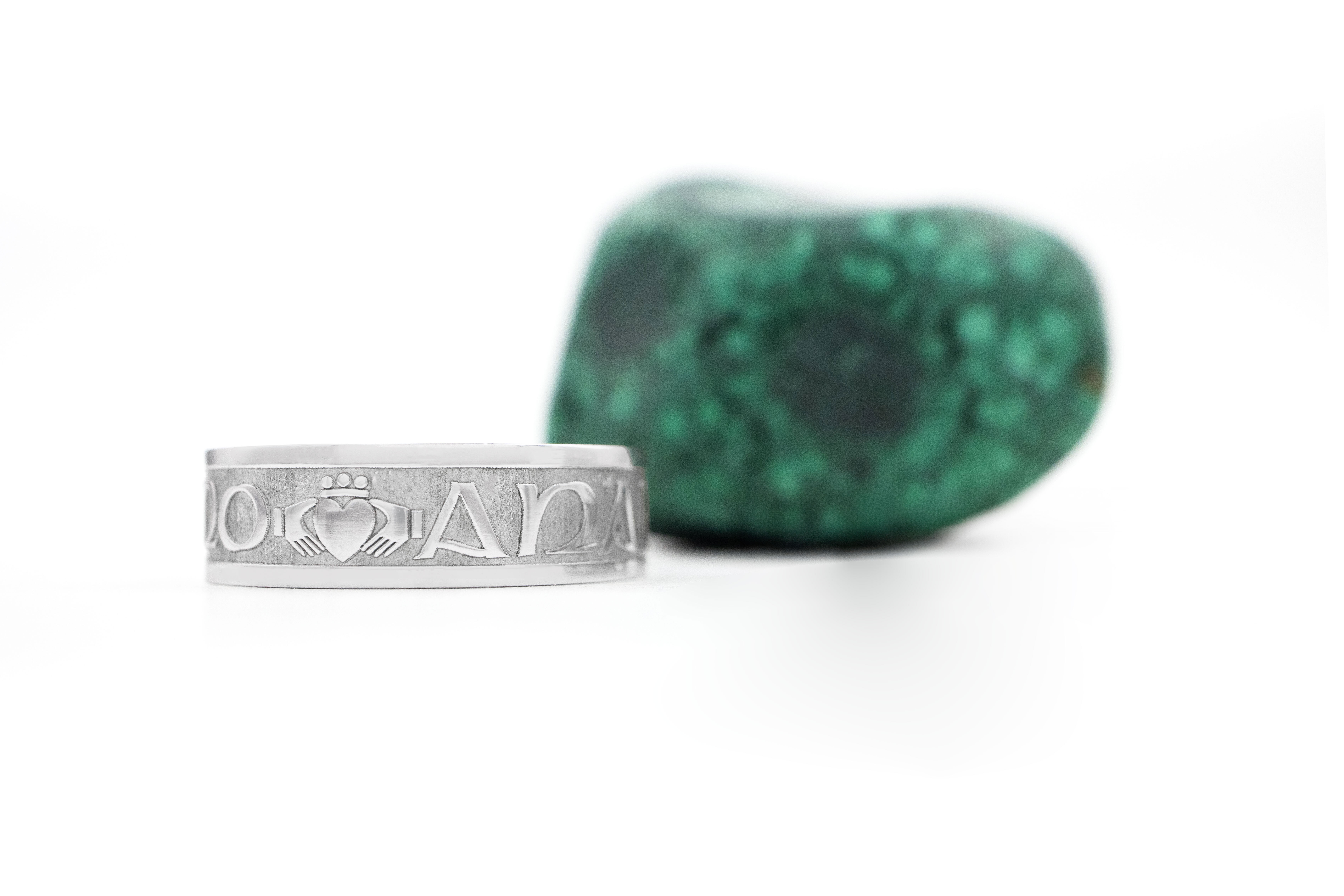 Real White Gold Mo Anam Cara Ring