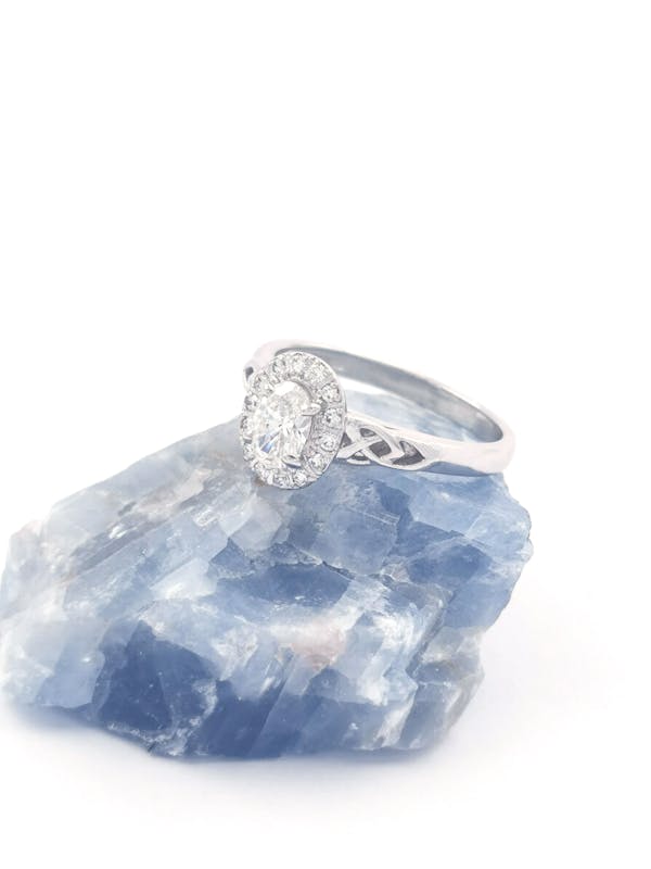 Striking Platinum 950 Trinity Knot 0.50ct Lab Grown Diamond Engagement Ring For Women