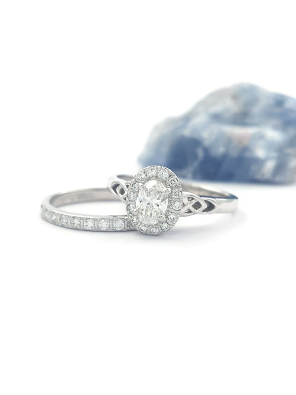 Striking Platinum 950 Trinity Knot 0.50ct Lab Grown Diamond Engagement Ring For Women