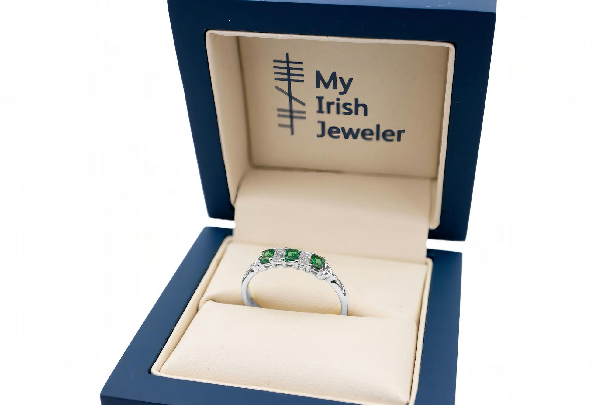 Trinity Eternal Ring - Emerald Cut, From Ireland | My Irish Jeweler
