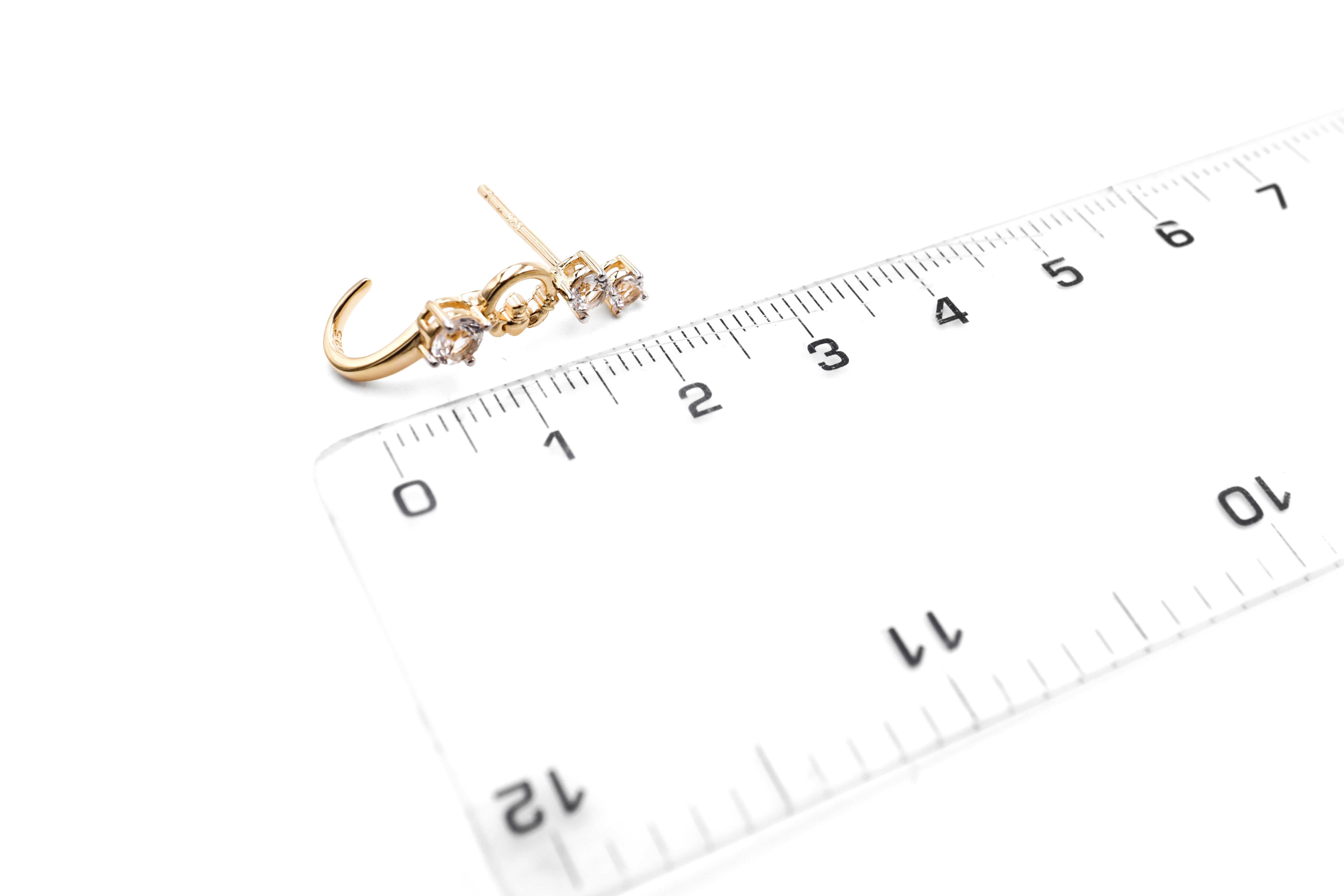 Womens Genuine Polished Gold Vermeil Claddagh Gift Set. Picture For Scale.