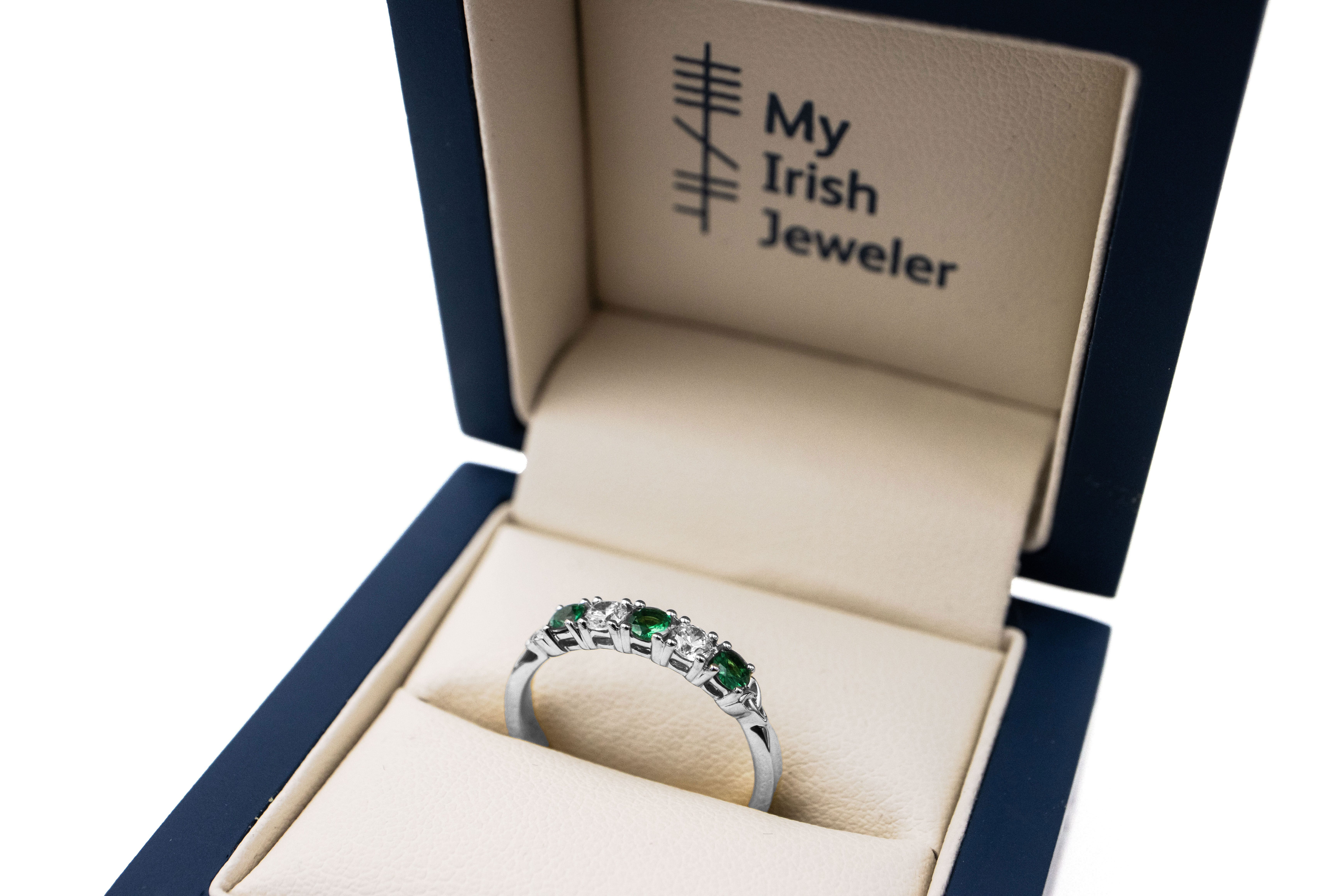 Attractive White Gold Trinity Knot Ring For Women With a Polished Finish