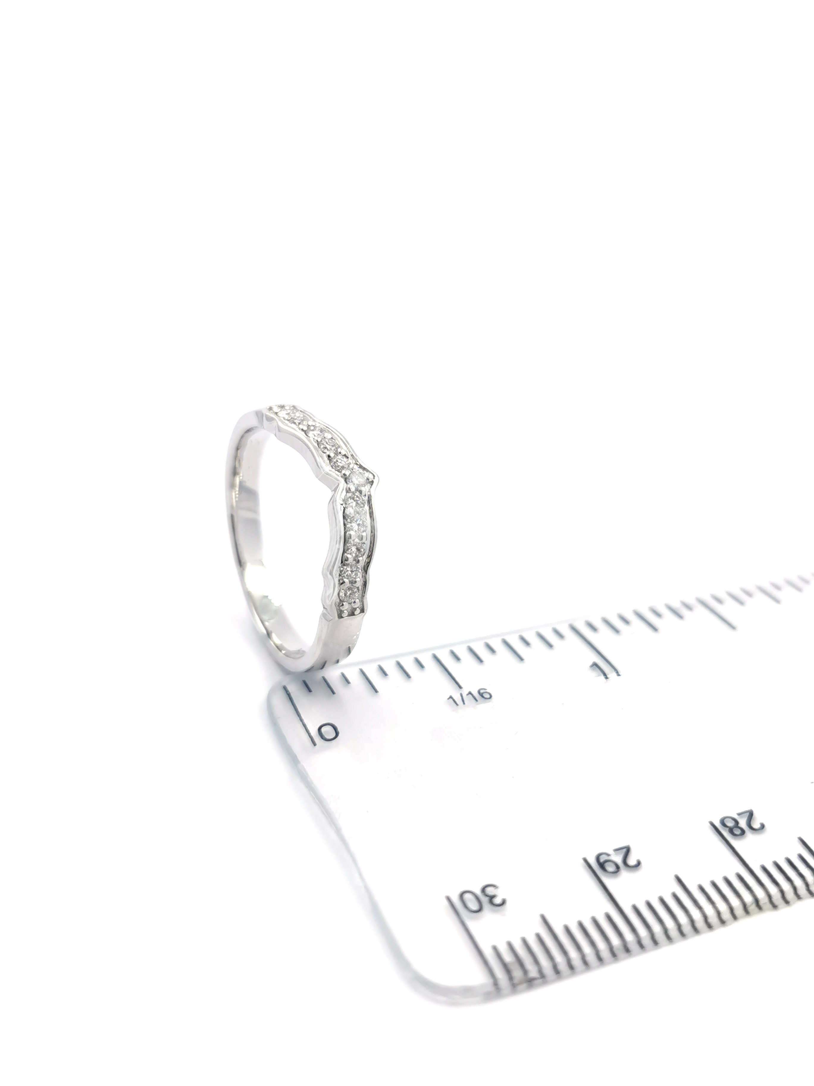 Womens Luxurious 14K White Gold Claddagh Ring. Picture For Scale.