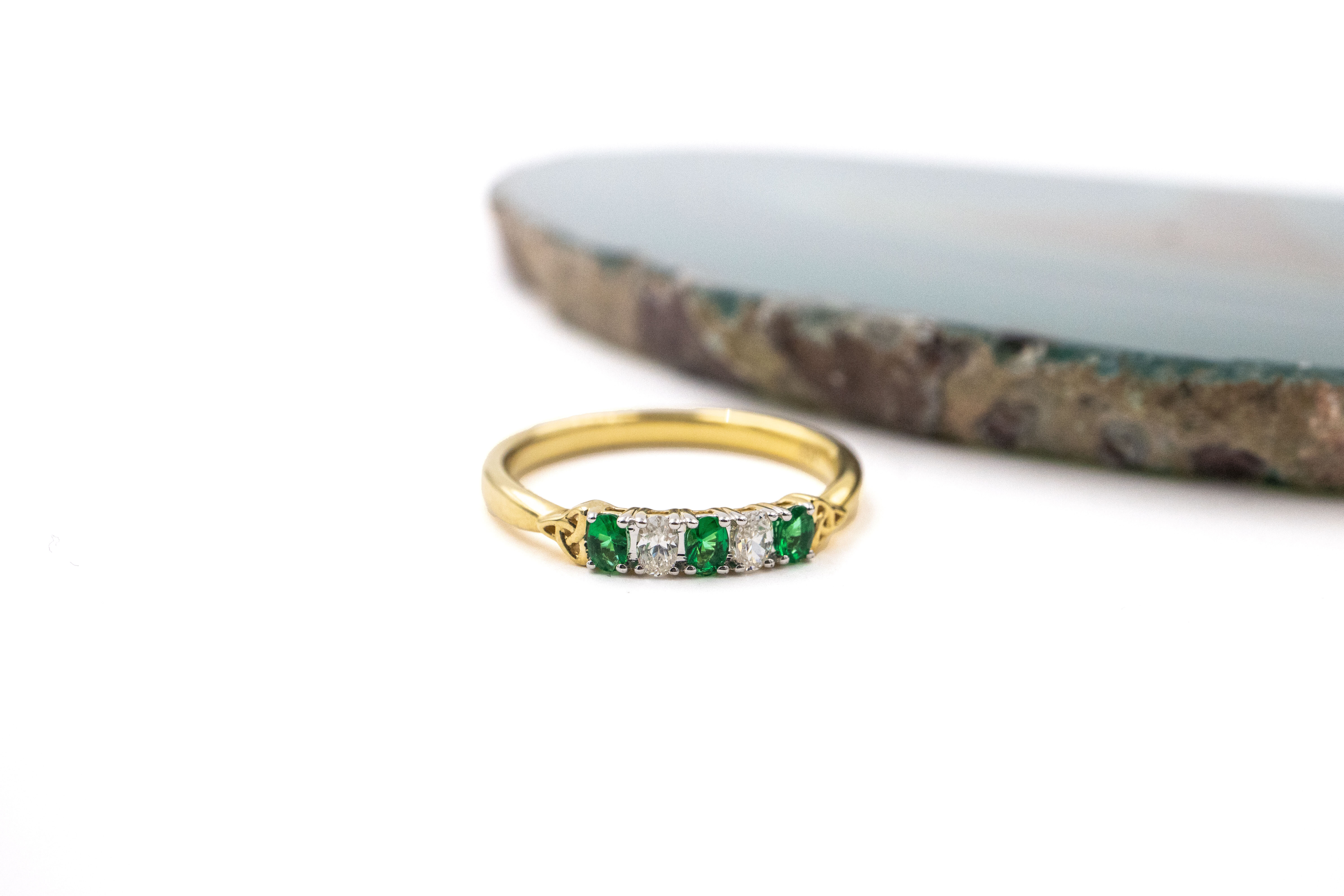 Gorgeous 14K Yellow Gold Trinity Knot Ring For Women With a Polished Finish