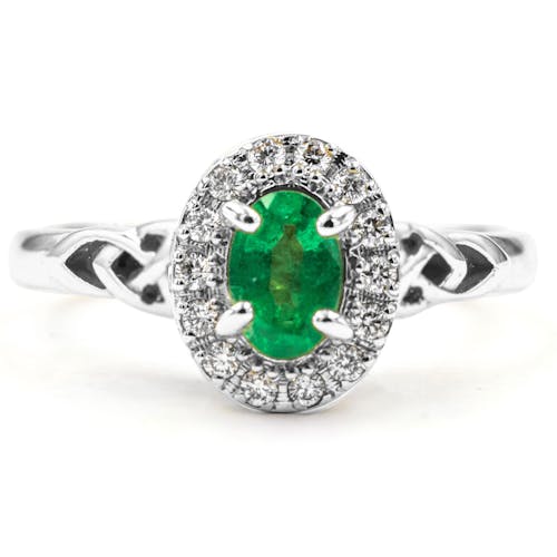 Emerald Celtic Engagement Rings