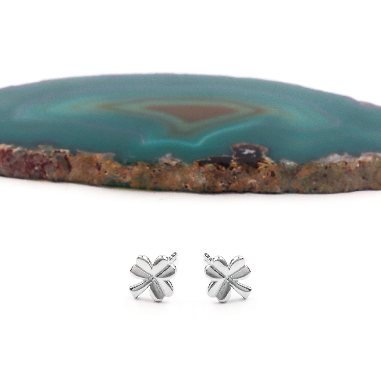 Silver Shamrock Earrings