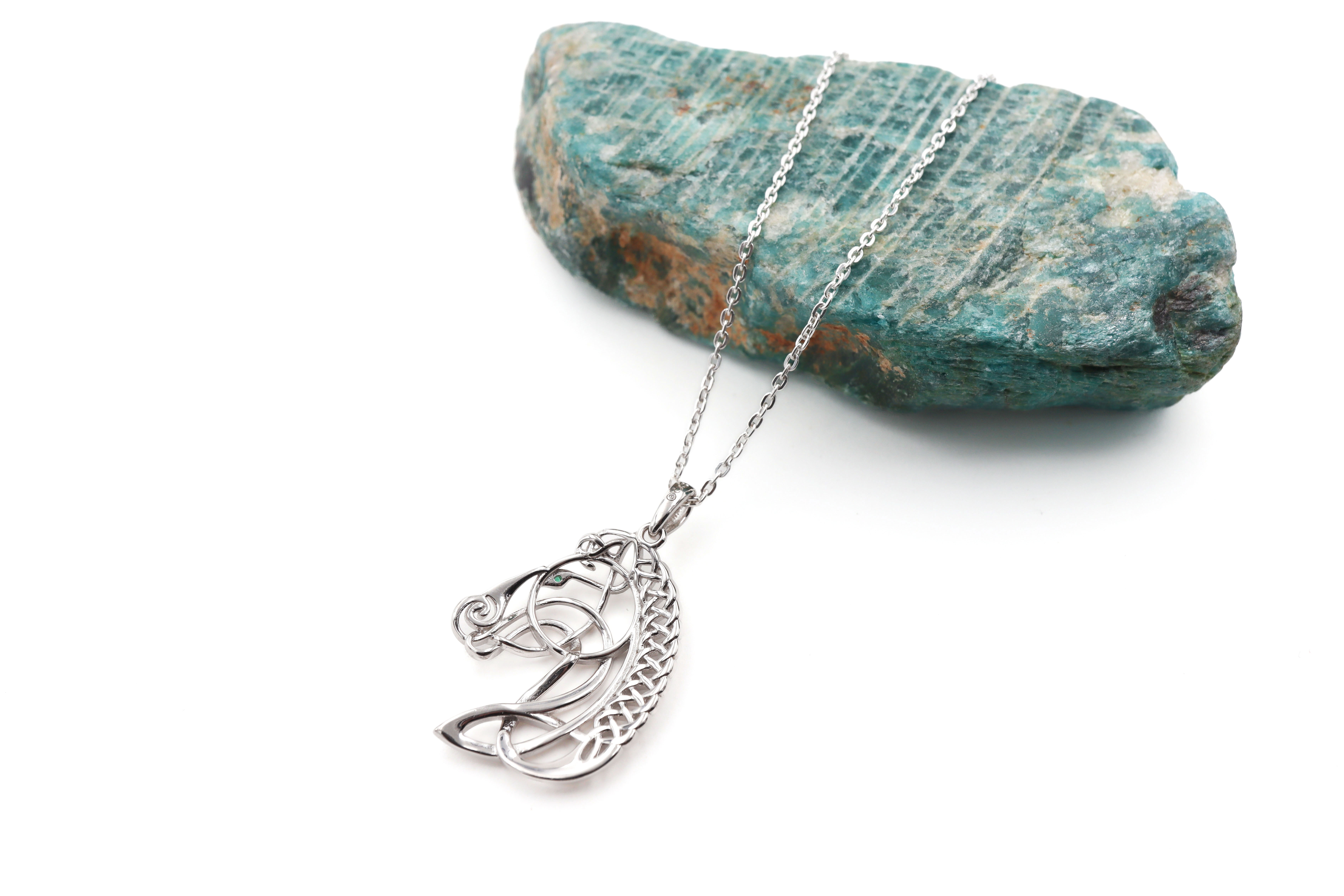 New Celtic Horse Necklace Sku 25219 back