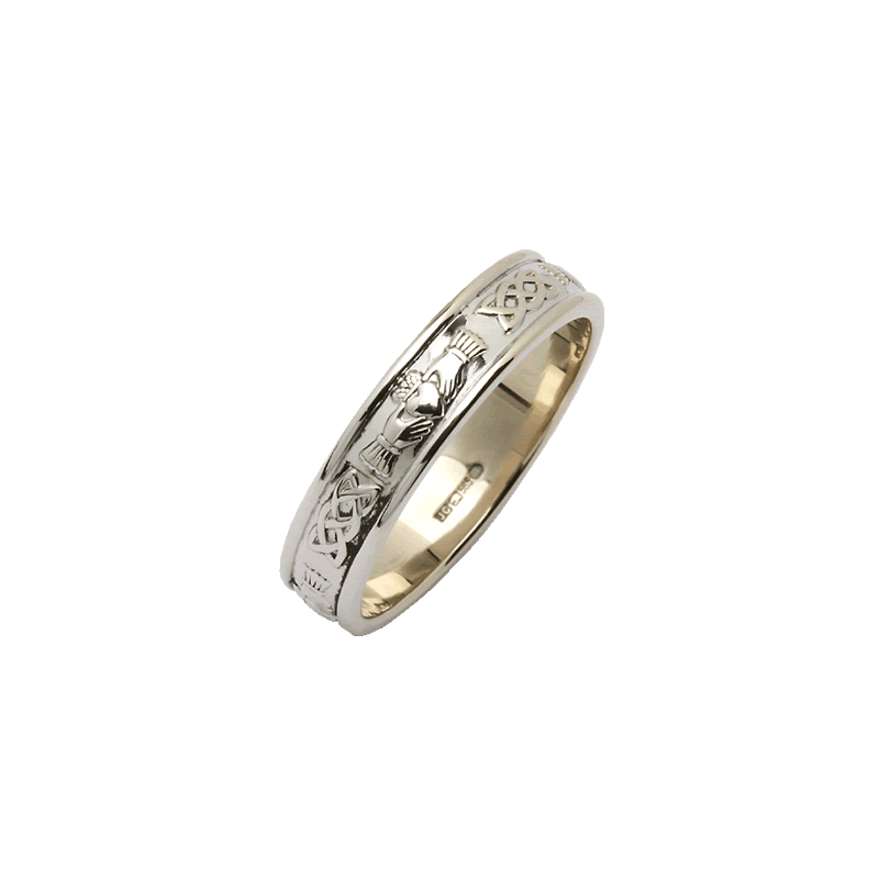 Claddagh & Celtic Knot Wedding Band