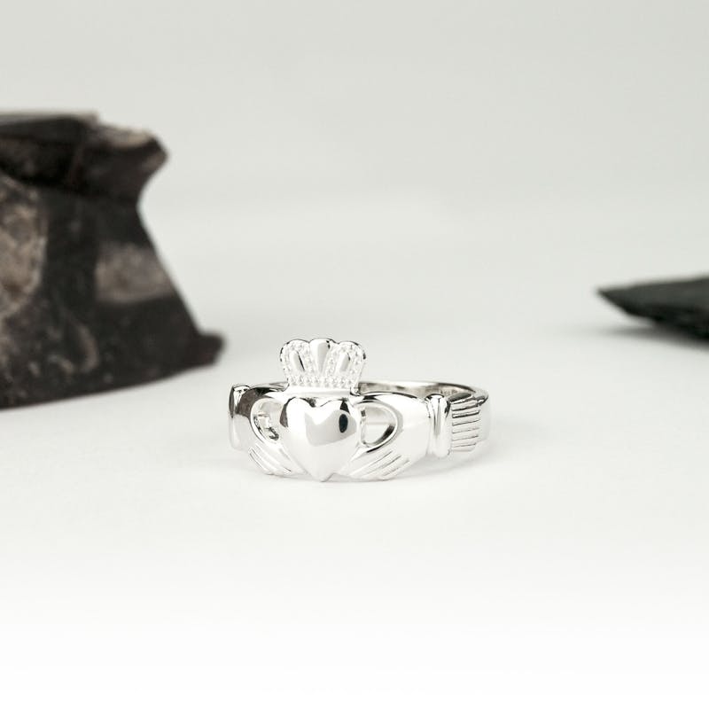 Womens Claddagh Ring in Real Sterling Silver