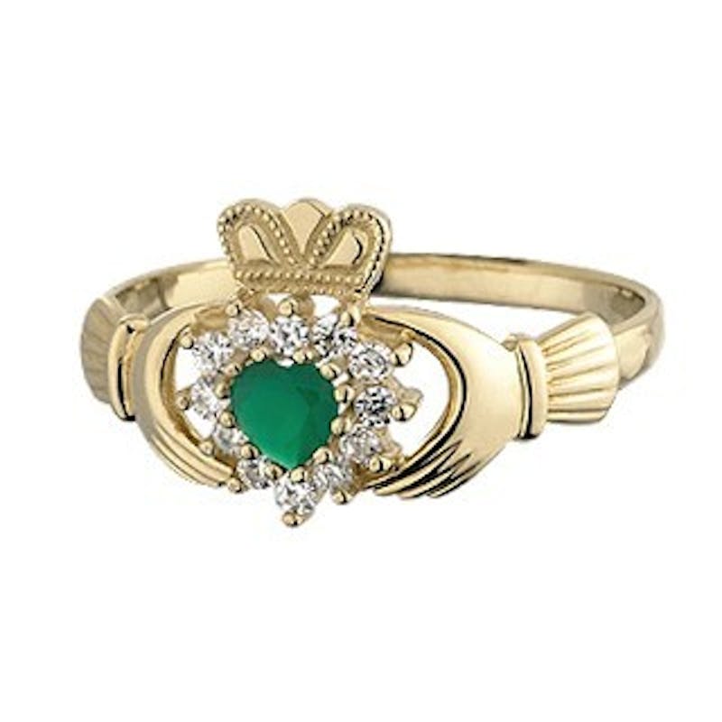 Attractive Yellow Gold Claddagh Ring For Women