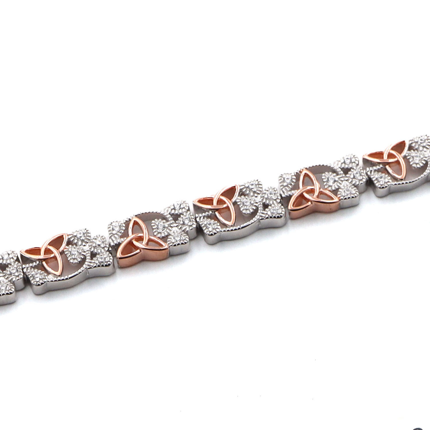 Genuine Sterling Silver Trinity Knot Bracelet For Women
