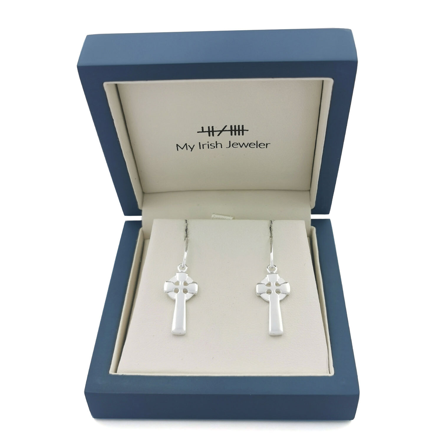 celtic cross earrings sterling silver