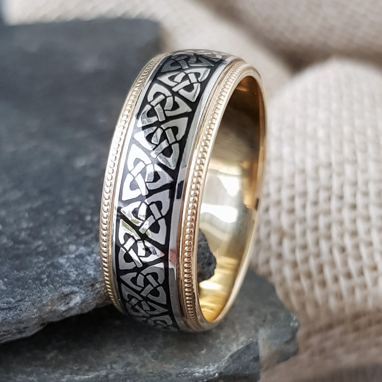 Trinity Knot Ring with Milgrain, From Ireland | My Irish Jeweler
