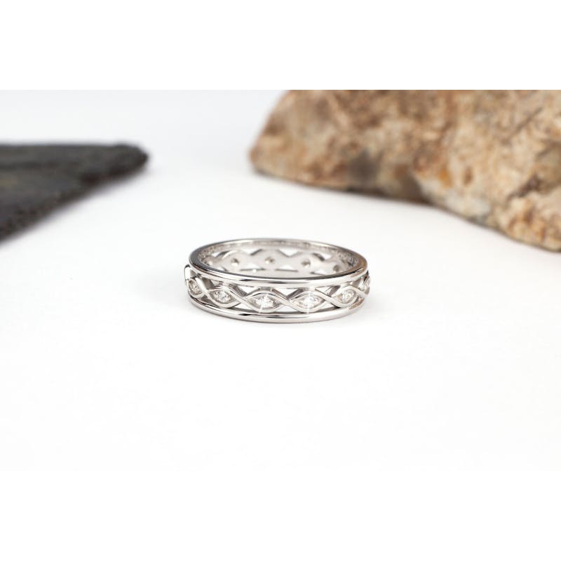 Eternal Infinity Diamond Celtic Knot Ring