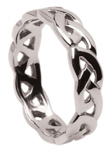 Real Platinum Celtic Knot 5.0mm Ring For Men