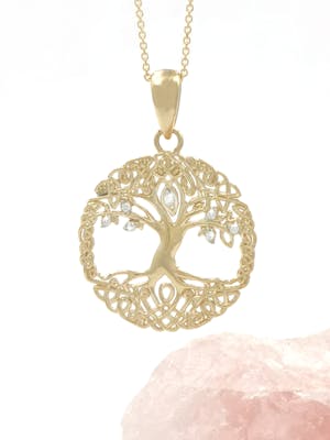 10k Gold Tree Of Life Necklace