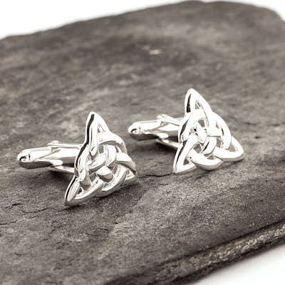 Sterling Silver Trinity Knot Cufflinks