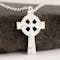 Large Silver Engraved Celtic Cross - Gallery