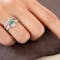 Authentic White Gold Claddagh 0.50ct Natural Emerald Ring For Women - Model Photo - Gallery
