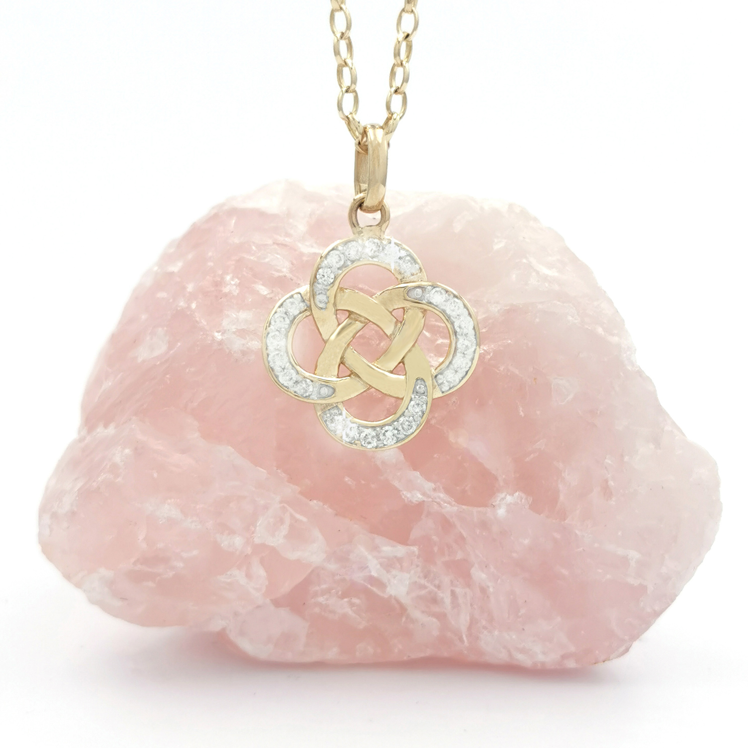 Celtic Knot - Shown with Light Rolo Chain