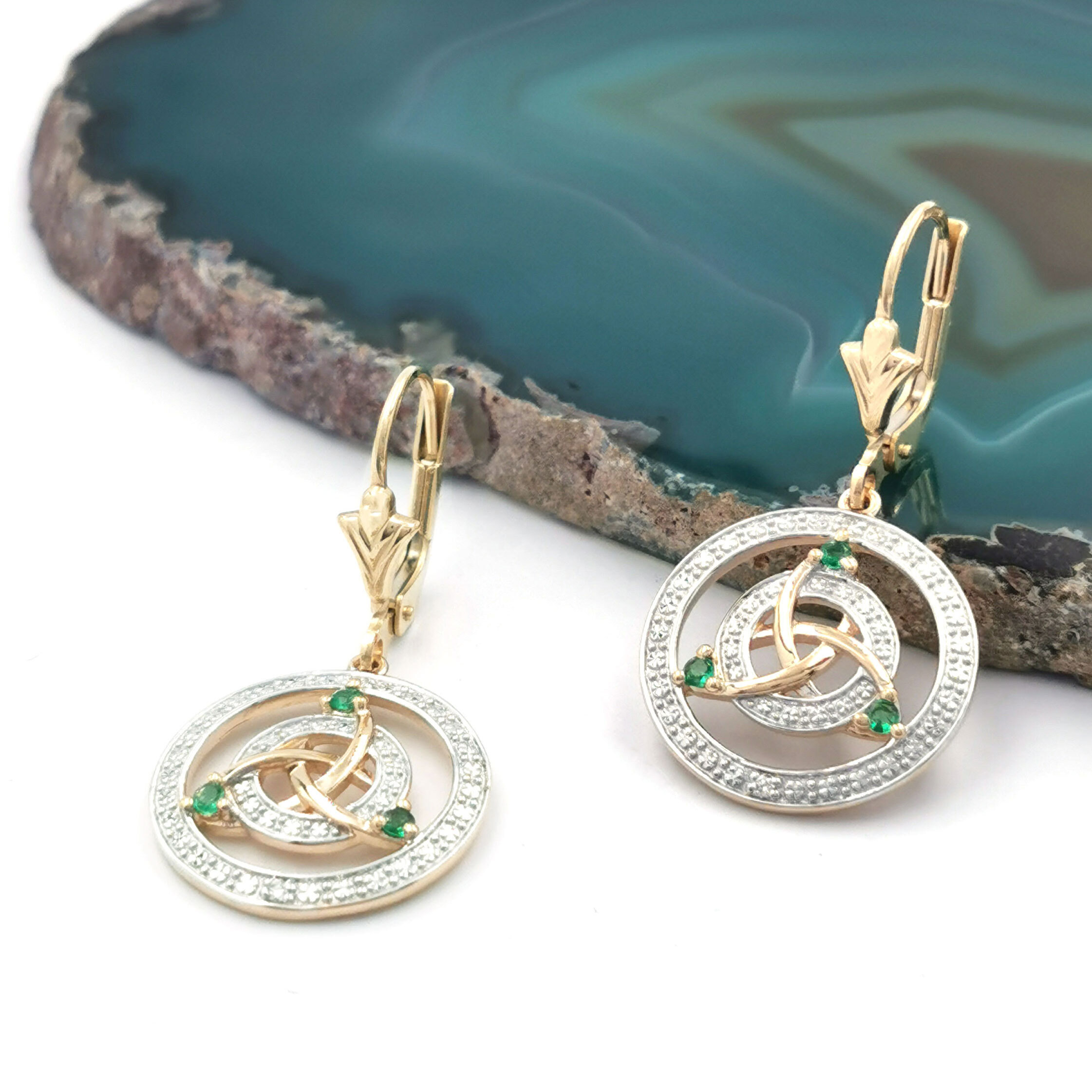 14K Emerald Earrings