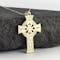 Gorgeous 14K Yellow Gold Celtic Cross Necklace. Picture Of The Reverse Side. - Gallery