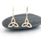 14K Gold Trinity Knot Earrings With Sapphire - Gallery