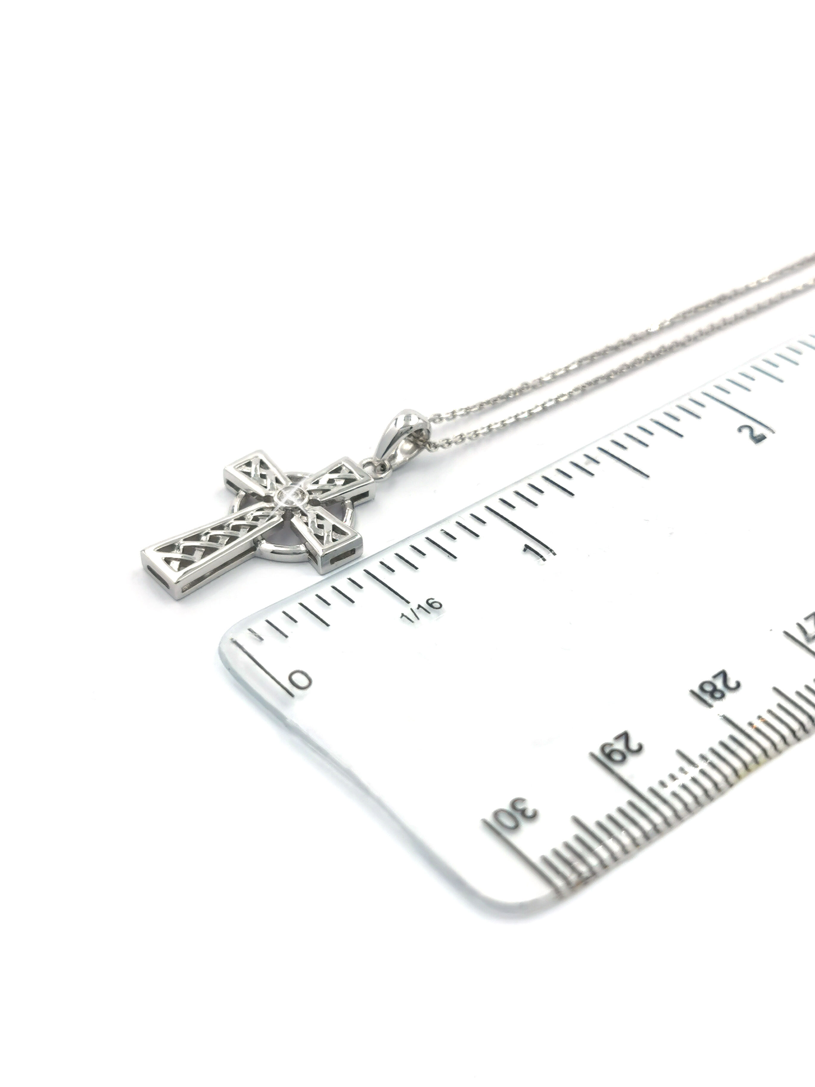 Diamond Set Celtic Cross, Made in Ireland