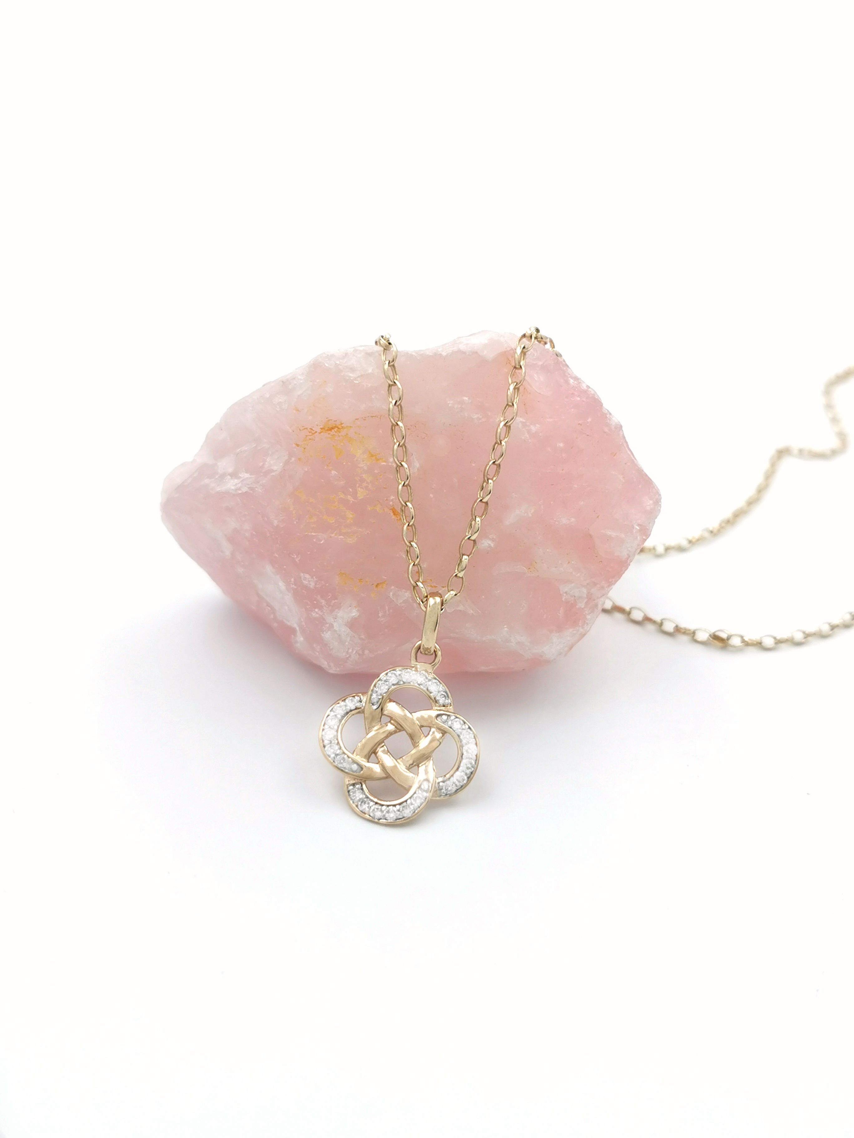 Celtic Knot - Shown with Light Rolo Chain