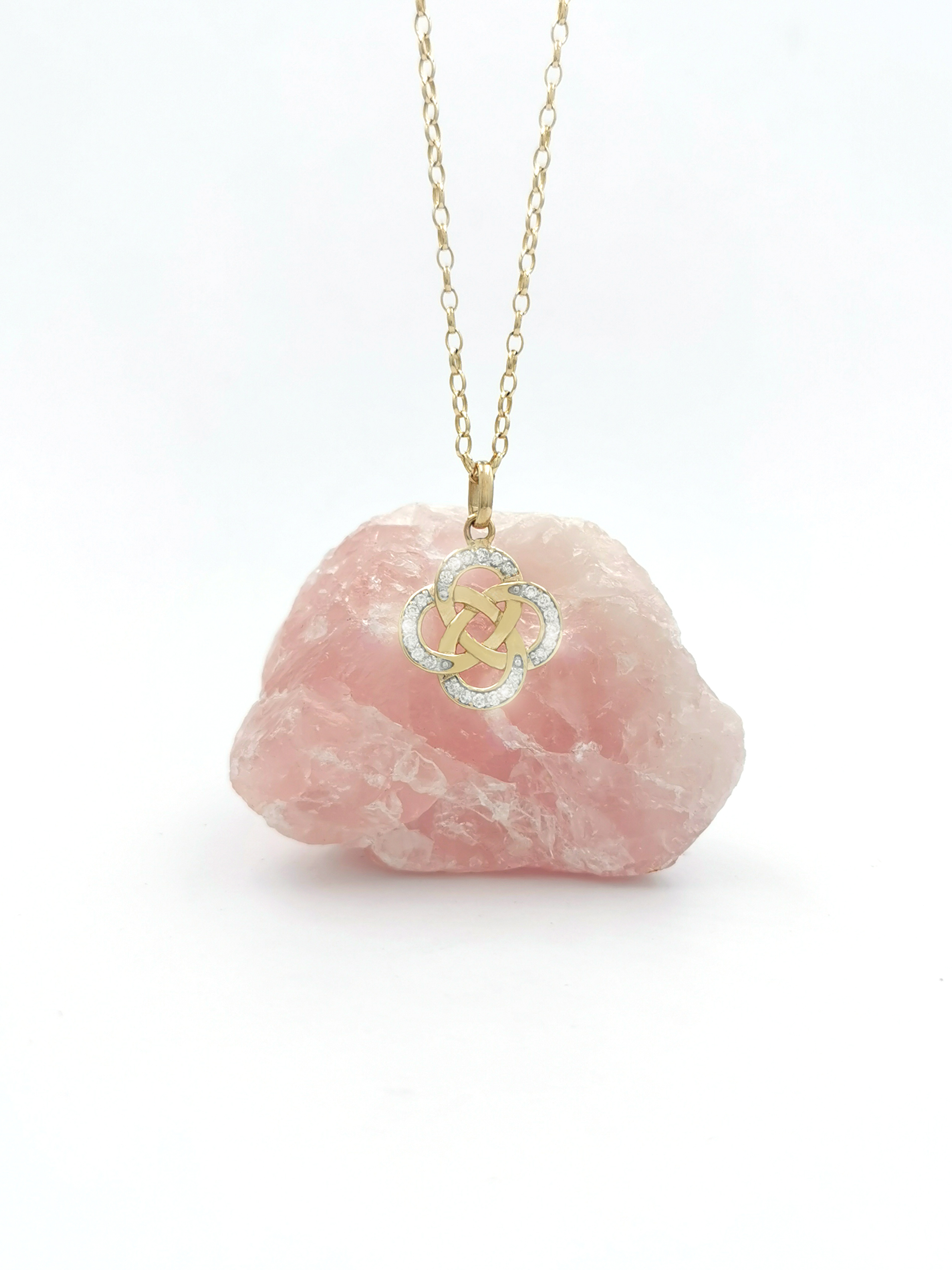 Celtic Knot - Shown with Light Rolo Chain