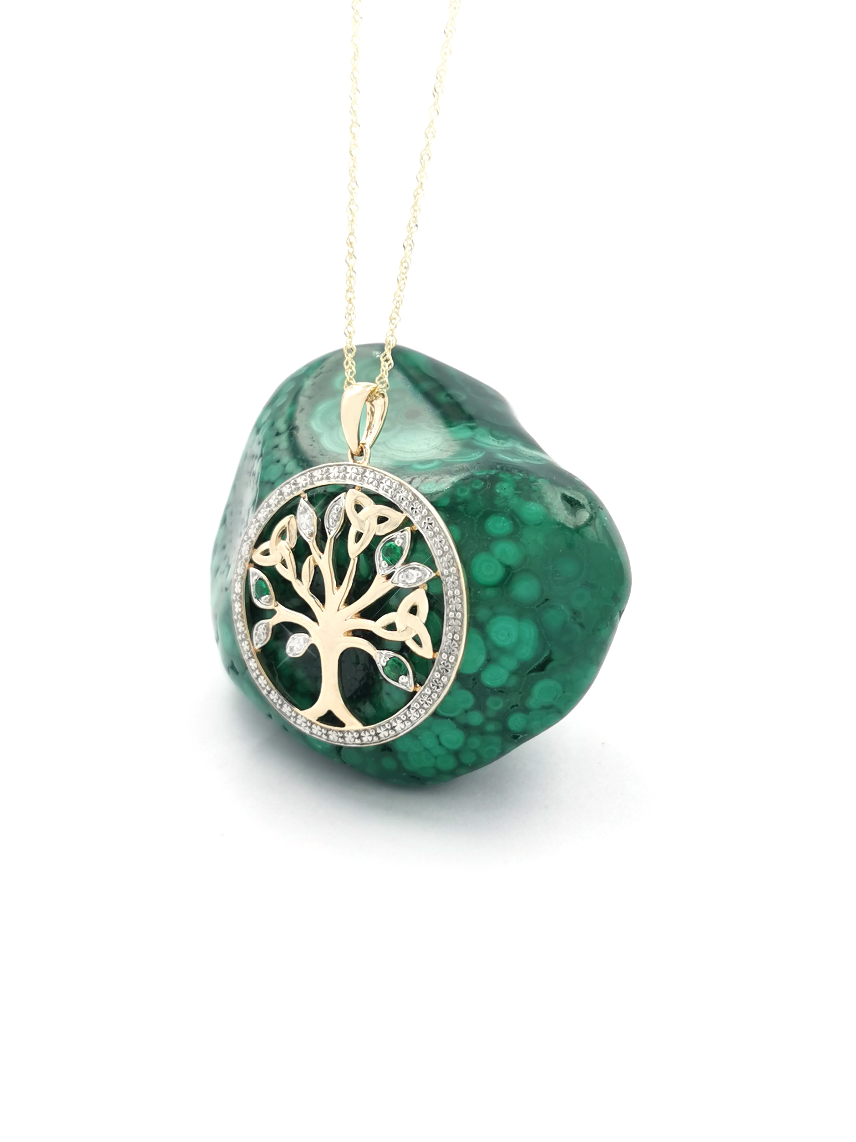 Emerald tree deals of life necklace