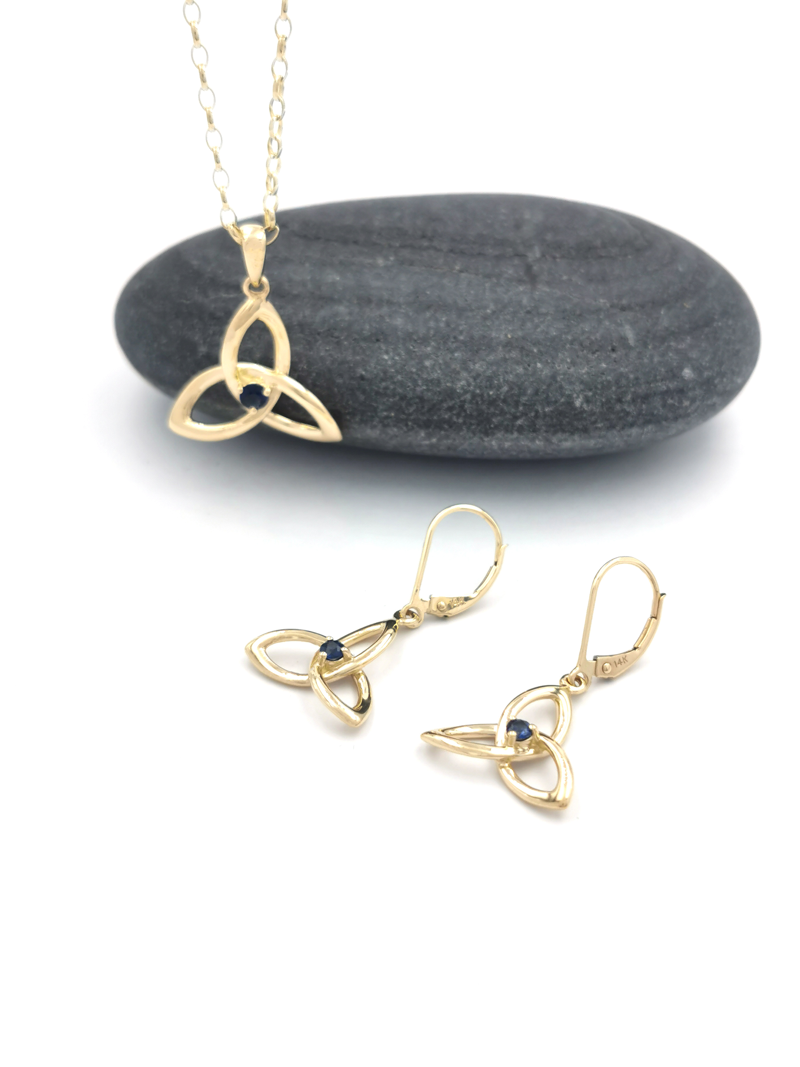 Trinity Knot & Celtic Knot - Pendant and Matching Earrings