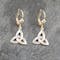 Two-Tone Diamond Trinity Knot Earrings - Gallery