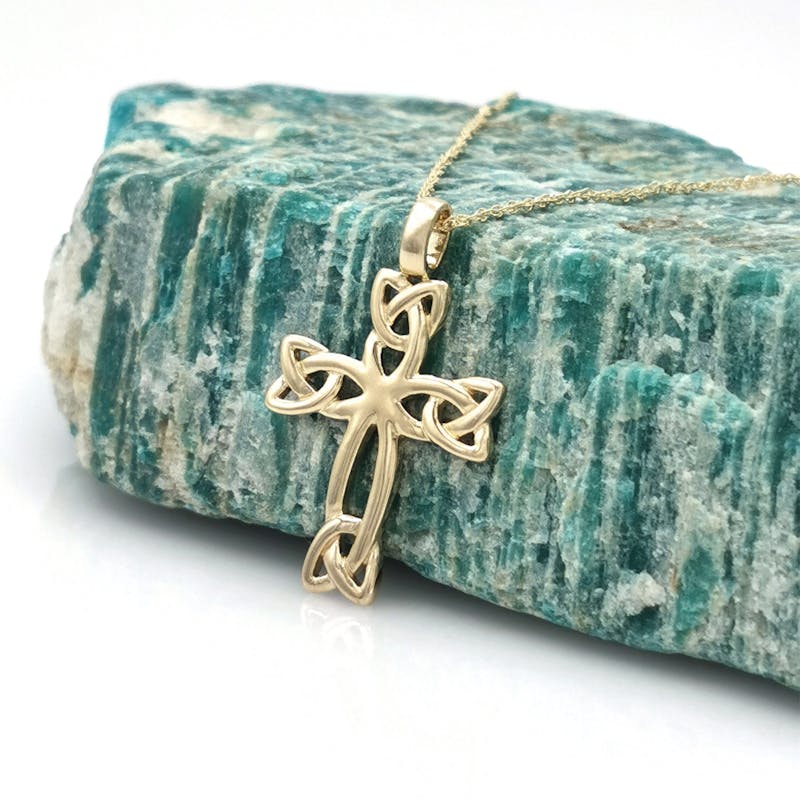 Gold Trinity Knot Celtic Cross Pendant, From… My Irish Jeweler