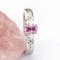14k Three Stone Pink Sapphire Diamond Trinity Knot Engagement Ring - Gallery