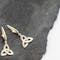 Attractive Yellow Gold & White Gold Trinity Knot Earrings For Women. Picture Of The Reverse Side. - Gallery