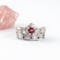 14K White Gold Ruby Claddagh Ring & Optional Wedding Ring - Gallery