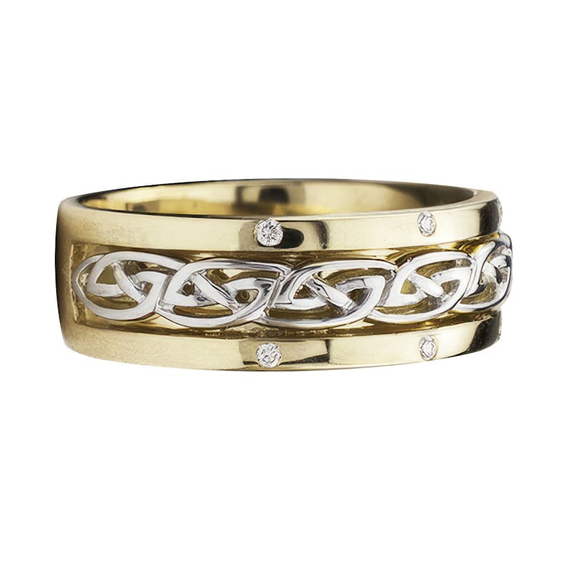 Ladies Diamond Set Celtic Knot Wedding Ring, From… My Irish Jeweler