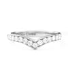 14k white gold diamond wishbone wedding band