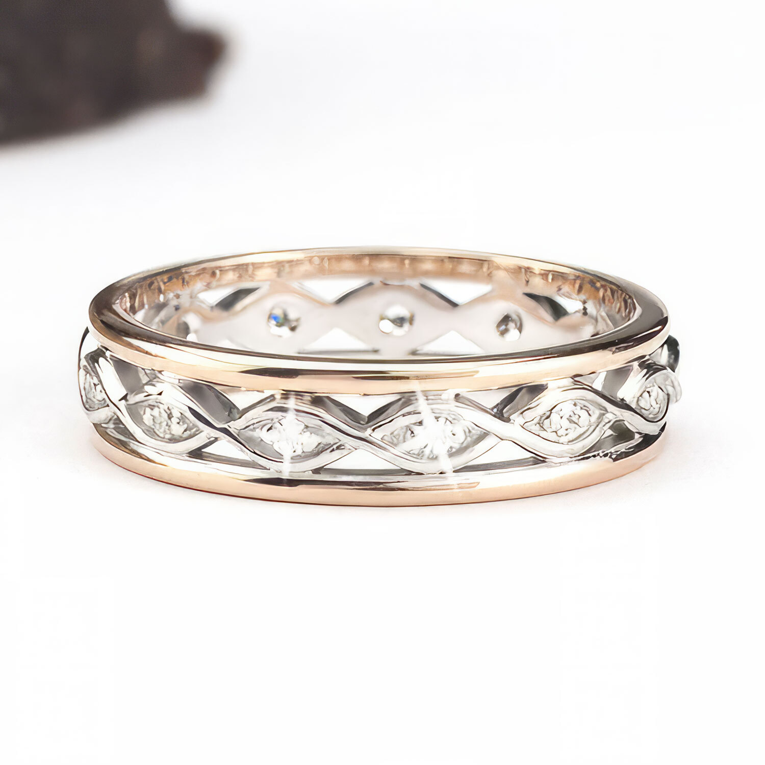 Diamond Eternity Celtic Knot Ring