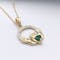 14k yellow gold emerald diamond claddagh necklace2 - Gallery