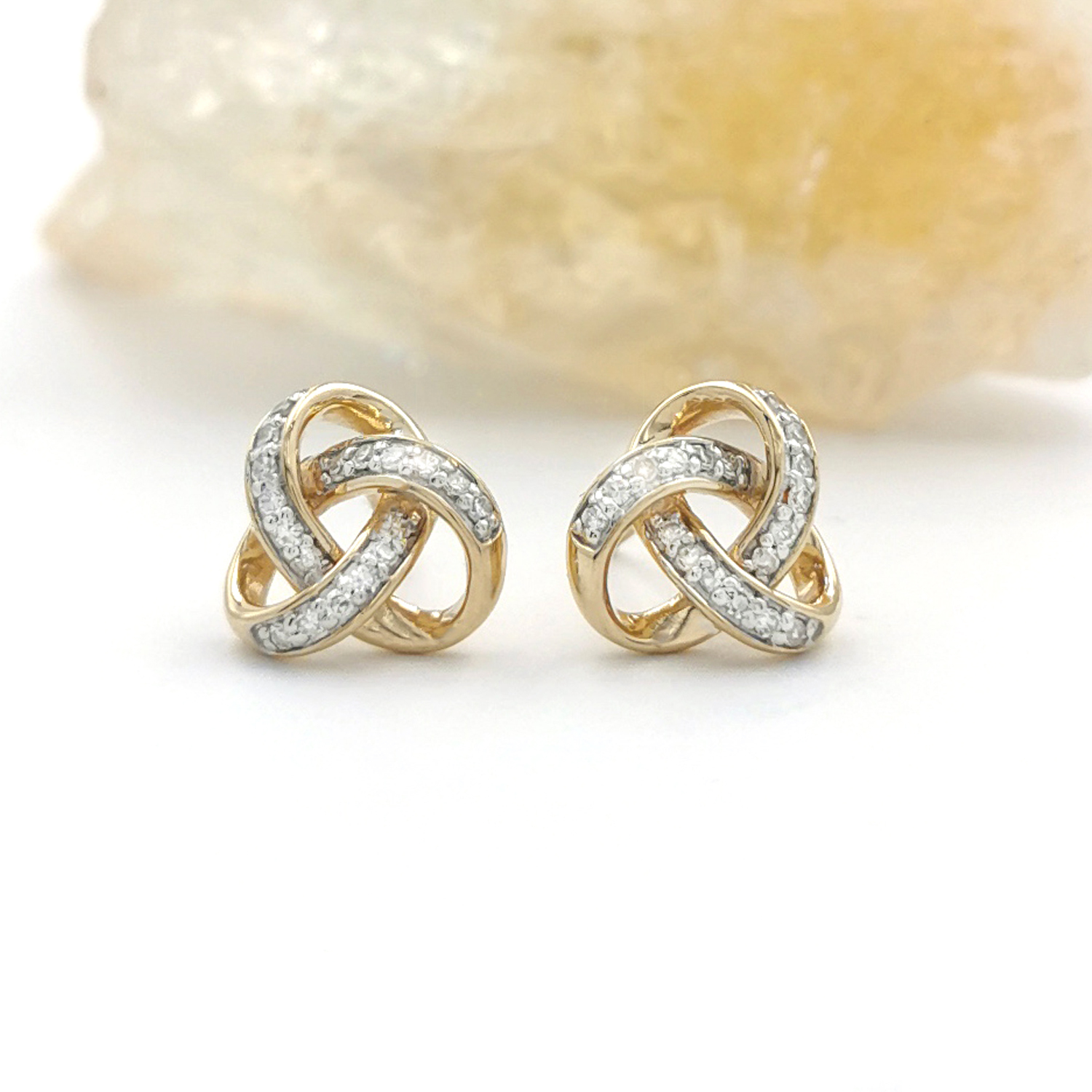 Gold Knot Earrings Studs 2024