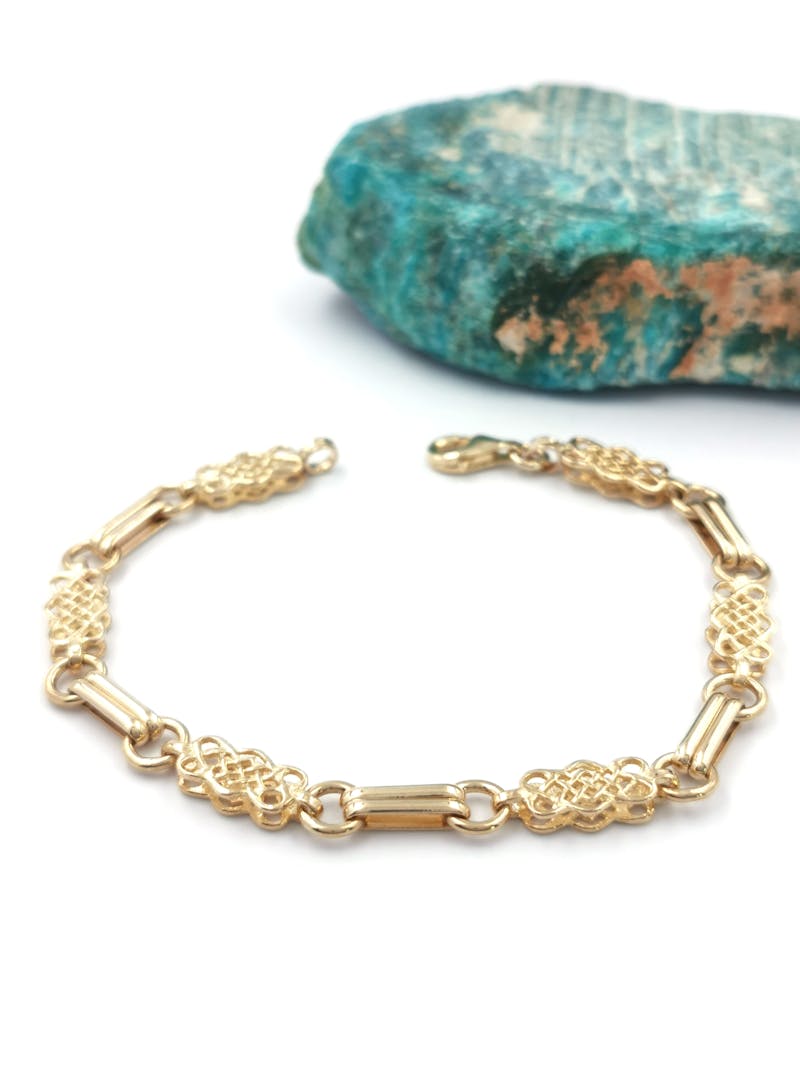 9K Gold Handmade Celtic Bracelet, Made in Ireland My Irish Jeweler