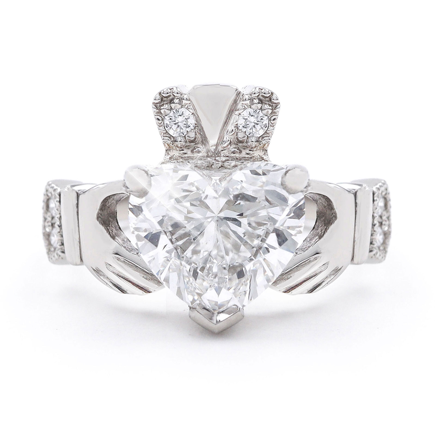 3ct Diamond Claddagh Ring